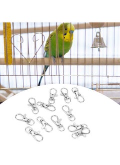 Zerodis 12 Pcs Bird Cage Locks, Metal Pet Cage Door Lock Hook Clip Prevent Claw Trigger Open Birds Cage Accessories  - Image 2