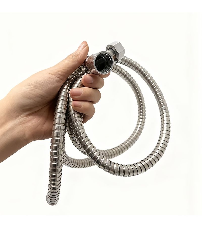 Durable 303 Stainless Steel Shower Hose Silvery 1.5m 56 Inch Leak Proof Flexible Universal Bathroom Replacement - Image 4