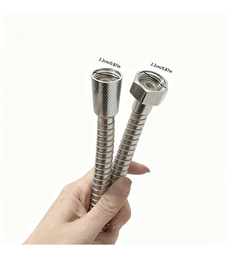 Durable 303 Stainless Steel Shower Hose Silvery 1.5m 56 Inch Leak Proof Flexible Universal Bathroom Replacement - Image 5