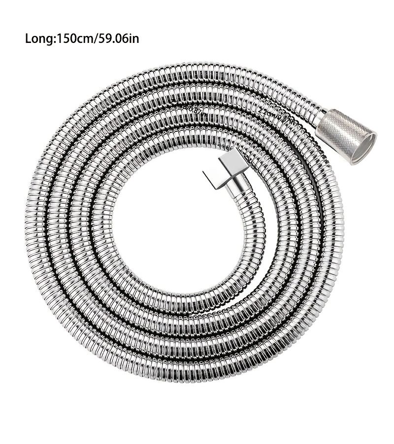 Durable 303 Stainless Steel Shower Hose Silvery 1.5m 56 Inch Leak Proof Flexible Universal Bathroom Replacement - Image 3