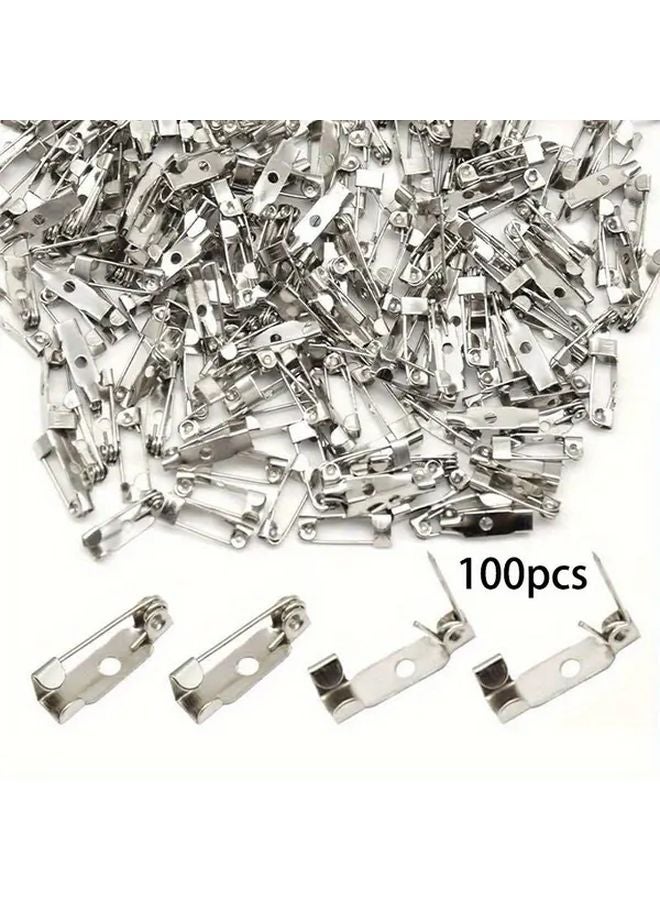 100pcs Steel Safety Pins 15mm with Hole for Easy Attachment Locking Pins - Image 1