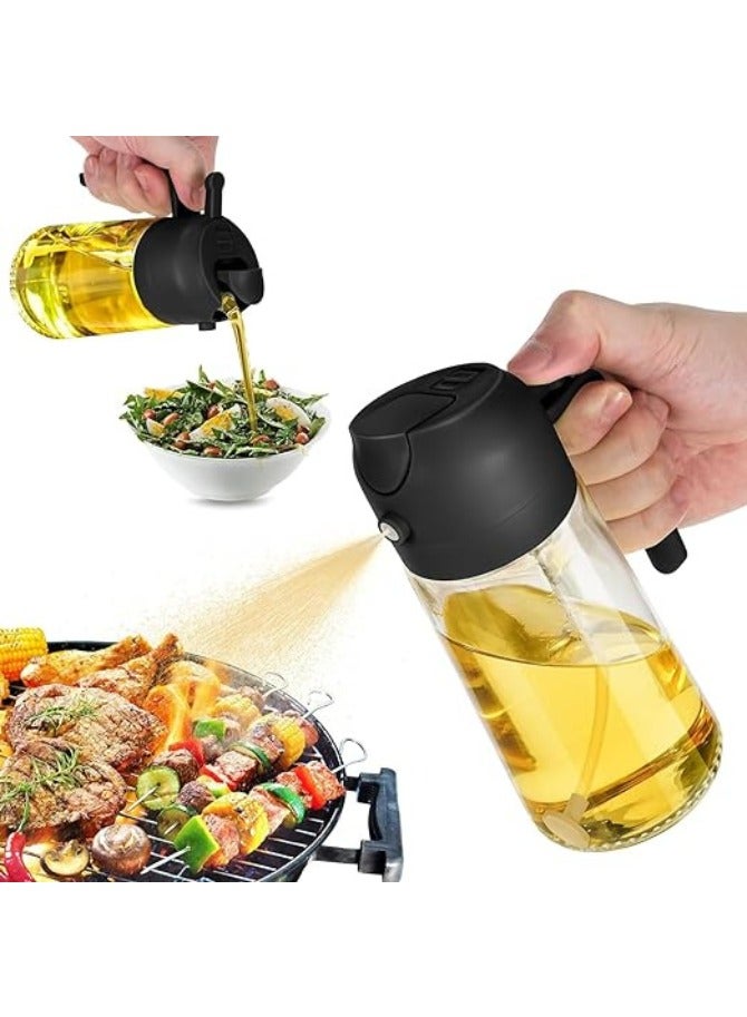 Zaid Zaid 16oz Oil Dispenser Bottle is a kitchen tool that holds 470ml of olive oil. It can be used as both a regular bottle and a spray for cooking.  - Image 1