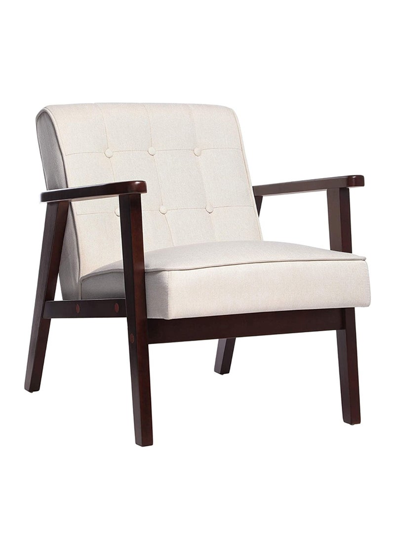 SONGMICS SONGMICS Modern UT-S048 Beige Stylish Lounge Wooden Sofa Chair for Home, Living Room, Dining Room, Lounge, Restaurant  - Image 1