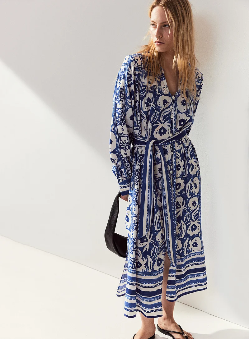 اتش اند ام Floral Belted Dress
