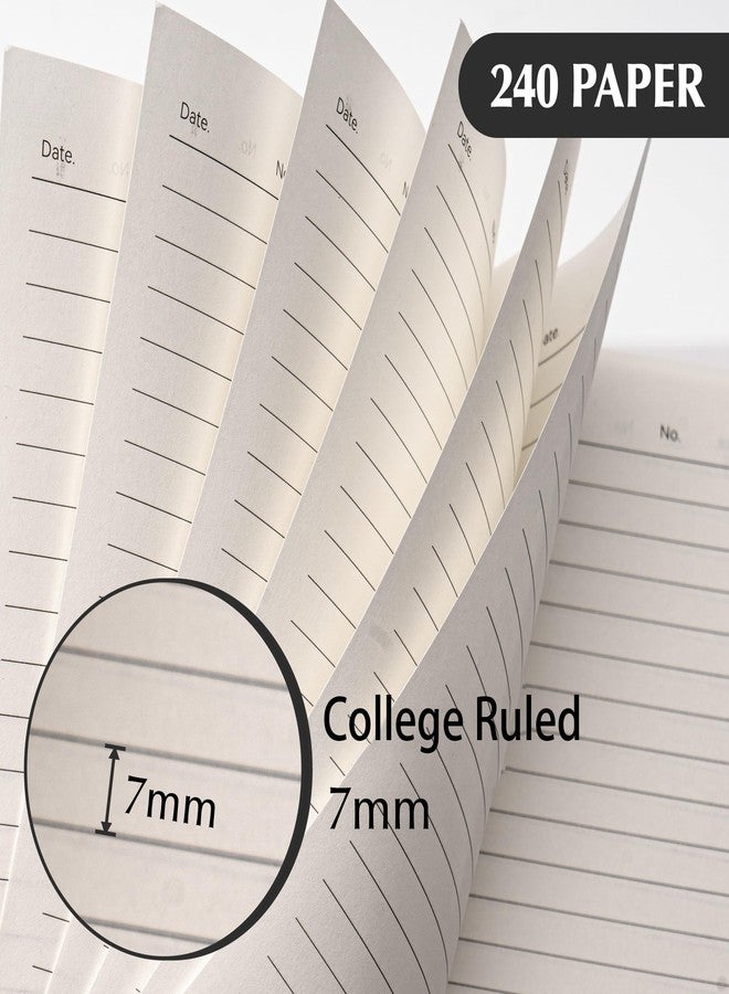 CAGIE 5 Subject Notebook with Dividers, 240 Pages Spiral Notebook 5x7, Small Spiral Notebook College Ruled,100gsm Lined Journal Notebooks with Tabs for Work, School,Office, Note Taking, Black - Image 5