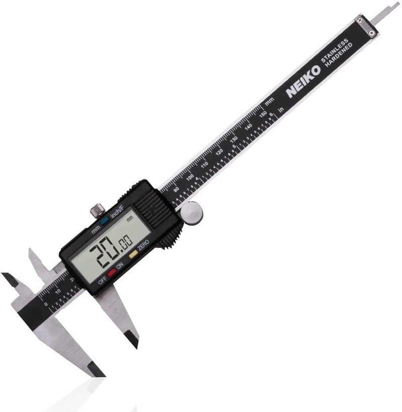 NEIKO 01407A Electronic Digital Caliper Measuring Tool, 0-6 Inches Stainless Steel Construction with Large LCD Screen Quick Change Button for Inch Fraction Millimeter Conversions, Digital Caliper Measurement Tool - Image 1