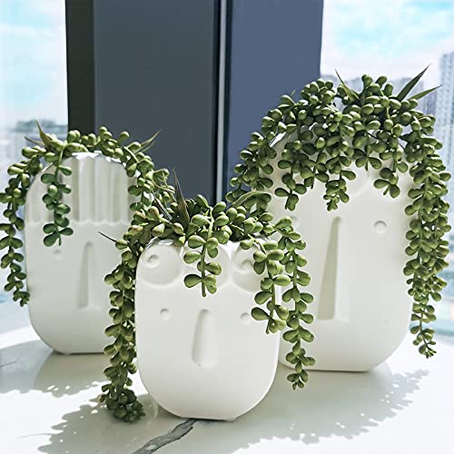 Supla 4 pcs Artificial Hanging Succulents Faux Burro's Tail Picks Trailing String of Pearls Succulent Greenery Sprays 13.4" L for Basket Planter Centerpiece Floral Arrangement Indoor Outdoor Decor - Image 2