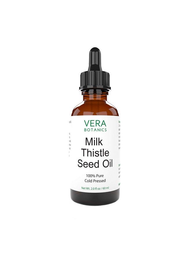 Vera Botanics Milk Thistle Oil 100% Pure & Natural Unrefined Coldpressed For Health Cleanse And Detox Face Dry Skin Nails Lips Body & Hair Reduce Hair Breakage Even Out Skin Tone - Image 1