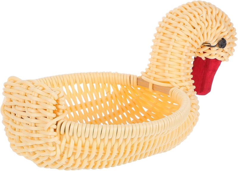 VOSAREA Handwoven Cute Animal Storage Basket for Easter Decorations Lightweight Multifunctional and Fruit Holder for Kitchen Counter and Table - Image 1