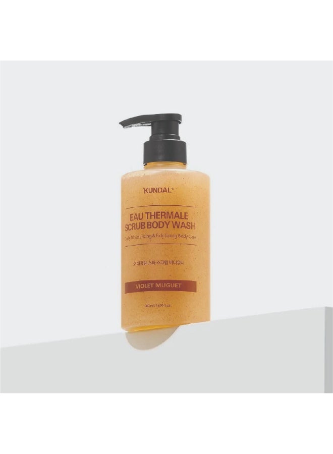 KUNDAL Eau Thermale Scrub Body Wash - Violet Muguet 500ml - Image 4