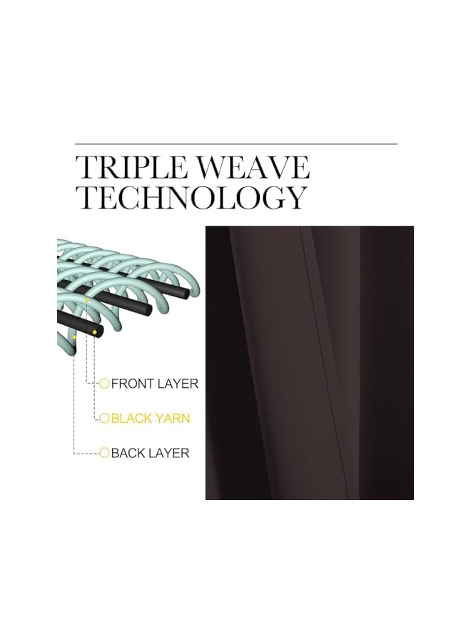 The Bros Patio Door Curtains, 1PCS Extra Wide Grommet Curtain Panel, Thermal Blackout Curtains Room Divider, Sliding Glass Door Drapes, Sliding Door Curtains for Living Room (Brown,200x270cm) - Image 4