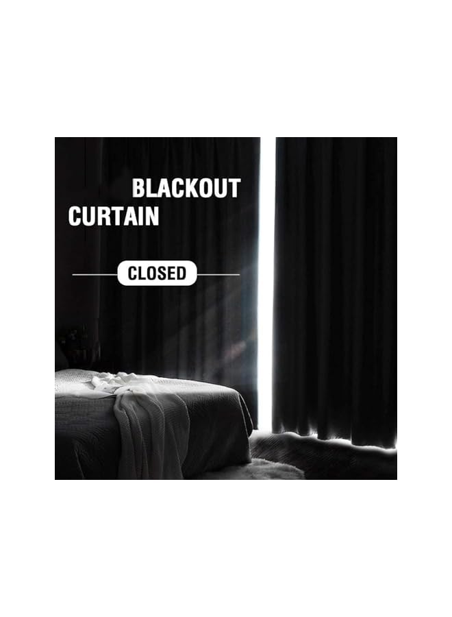 The Bros Patio Door Curtains, 1PCS Extra Wide Grommet Curtain Panel, Thermal Blackout Curtains Room Divider, Sliding Glass Door Drapes, Sliding Door Curtains for Living Room (Brown,200x270cm) - Image 5