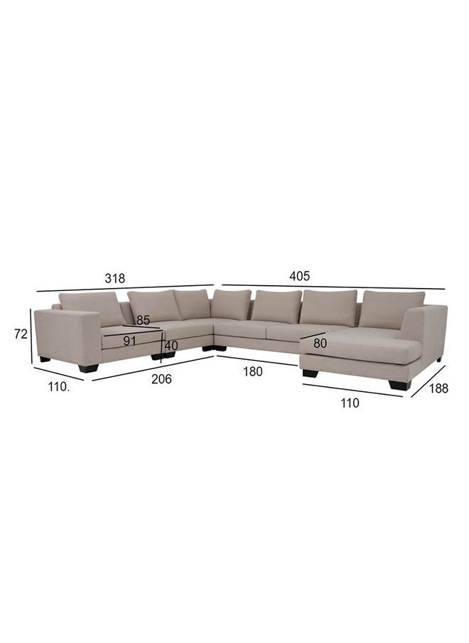 Sofable modular with poof 405x206x72 cm, relax and comfortable sofa set