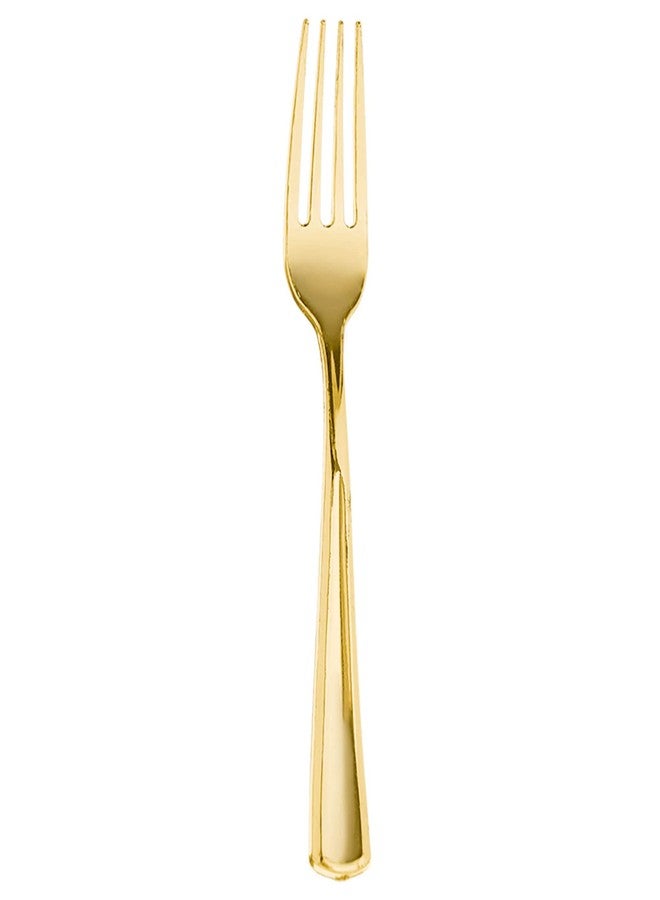 Amscan Elegant Premium Gold Forks (Pack of 32) | Heavy-Duty & Disposable for Weddings, Parties & Special Occasions - Image 2