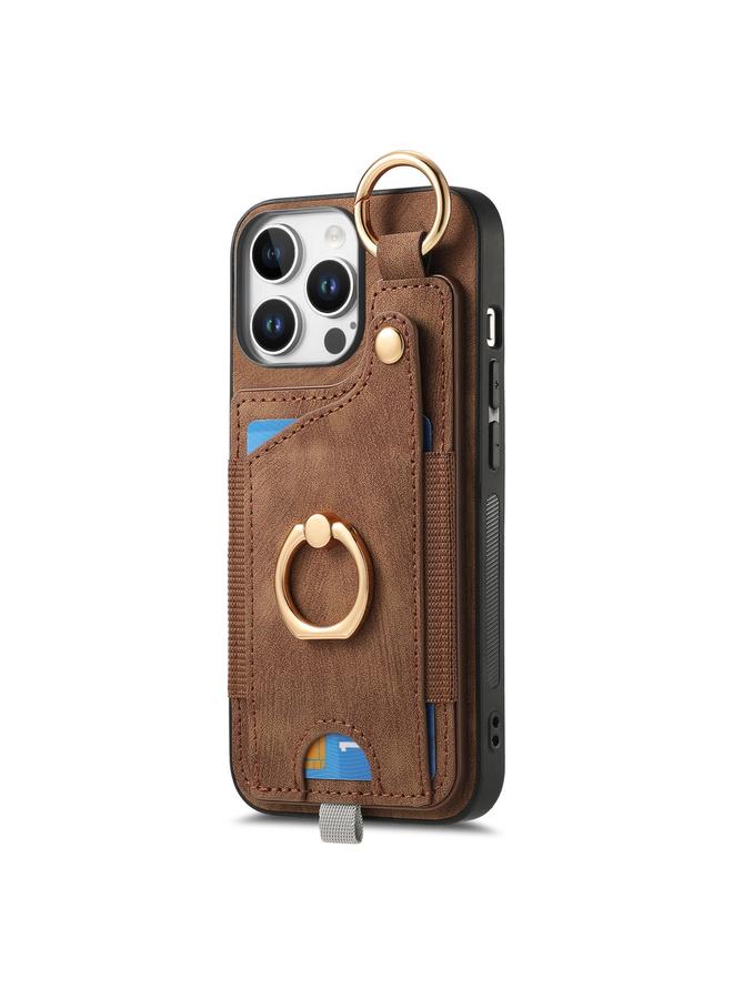 إيروريكس جراب هاتف iPhone 16 Pro بتصميم كلاسيكي مع حلقة تعليق وحقيبة بطاقات - Image 2