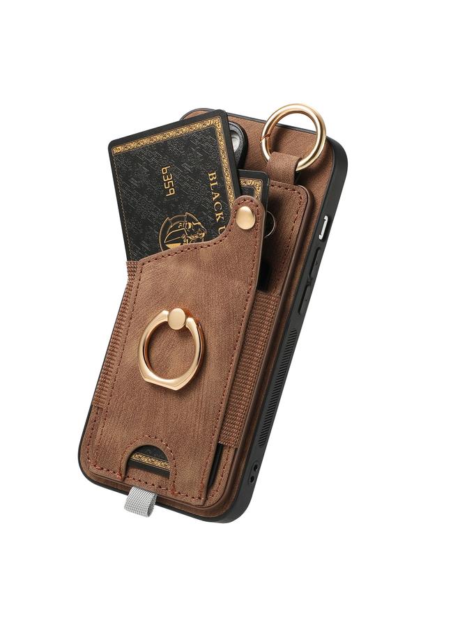 إيروريكس جراب هاتف iPhone 16 Pro بتصميم كلاسيكي مع حلقة تعليق وحقيبة بطاقات - Image 3