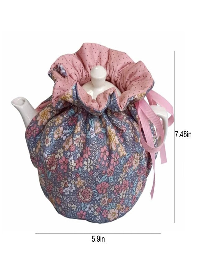 Yangshine Vintage Handmade Tea Cozy, Nature Cotton Teapot Dust Proof Cover Insulated Kettle Tea Warmer for Home Kitchen Decor Tea Cozies for Hotel Restaurant Tea Party - Image 2