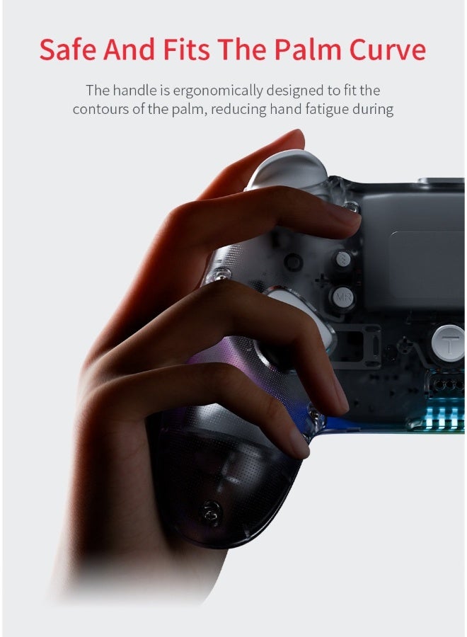 LinYuvo KS55 Wireless Gaming Controller with Charging Dock, RGB Lighting, and Hall-effect Joysticks – Compatible with Switch, Windows, iOS, and Android - Image 3