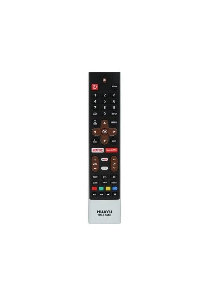 Huayu Skyworth Smart Tv Remote Replacement Remote Control For Skyworth Smart Lcd Led Tvs With Netflix And Google Play Smart Key Button - Image 1