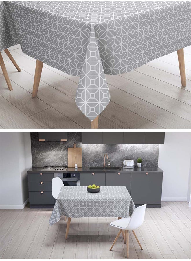 DUNISO Rectangular tablecloth, oil and waterproof tablecloth, dustproof coffee table tablecloth, heat-resistant and wear-resistant, suitable for dining tables, desks, dressing tables, counters, coffee tables, 132*178cm - Image 5