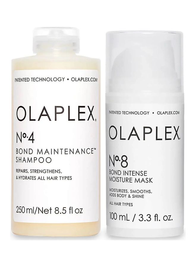 Olaplex No. 4 Bond Maintenance Shampoo 250ml and No. 8 Bond Intense Moisture Mask 100ml 350ml - Image 1