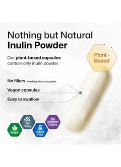 BIO KRAUTER BIO KRAUTER Inulin Powder Capsules - 1200 mg Strength - 250 Count - Pure Soluble Fiber Supplements - Chicory Root Fiber Capsules for Digestive Support - Vegan  - Image 4