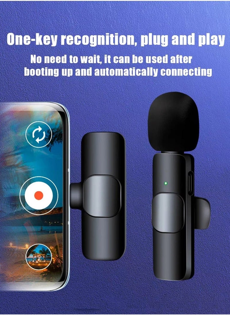 BORTONY Wireless Microphone Clip-on Microphone Single Lavalier Omnidirectional Collar Mic Microphone for Video Recording TikTok Live Stream Youtubers Interview Compatible with Type C Devices  - Image 3
