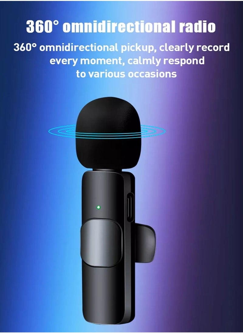 BORTONY Wireless Microphone Clip-on Microphone Single Lavalier Omnidirectional Collar Mic Microphone for Video Recording TikTok Live Stream Youtubers Interview Compatible with Type C Devices  - Image 4