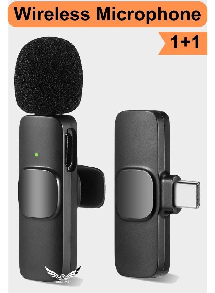 بورتوني BORTONY Wireless Microphone clip-on truewireless