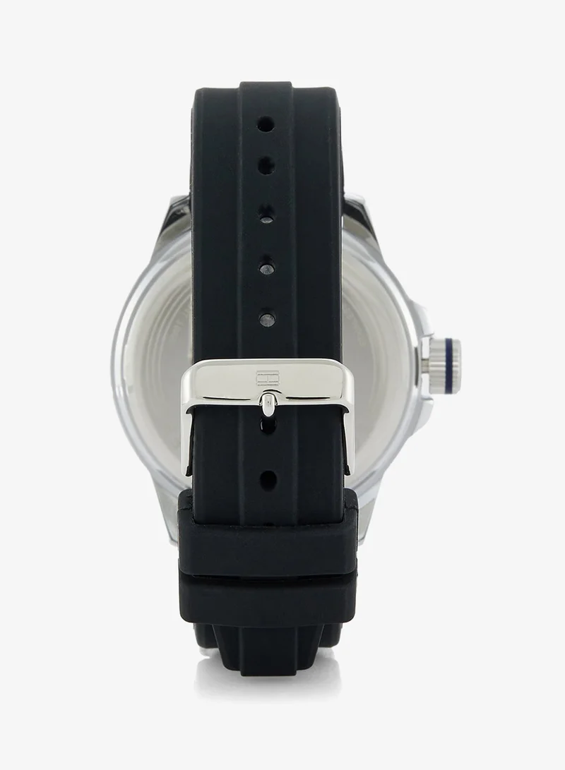Tommy Hilfiger  3-Hand Mens Quartz Movement Watch With Black Silicone Bracelet - 1791661 for Men | Best Price UAE