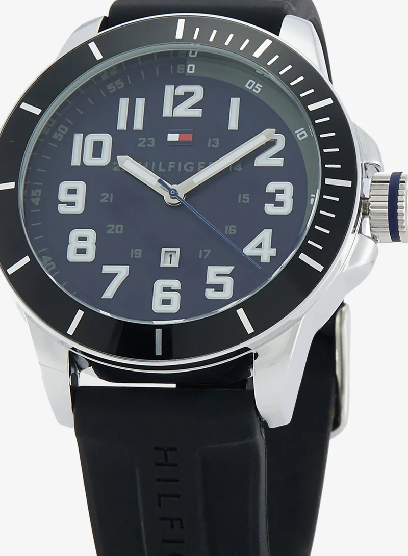 Tommy Hilfiger  3-Hand Mens Quartz Movement Watch With Black Silicone Bracelet - 1791661 for Men | Best Price UAE