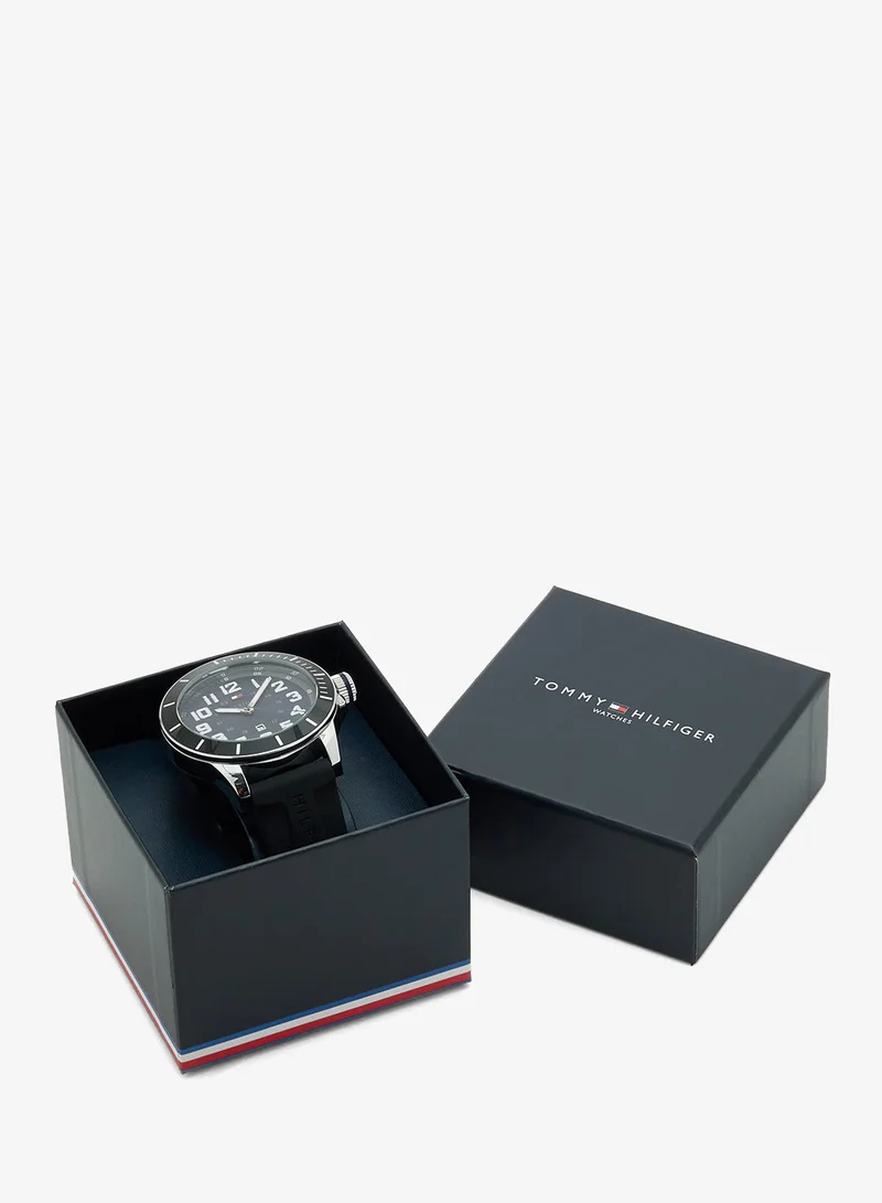 Tommy Hilfiger  3-Hand Mens Quartz Movement Watch With Black Silicone Bracelet - 1791661 for Men | Best Price UAE