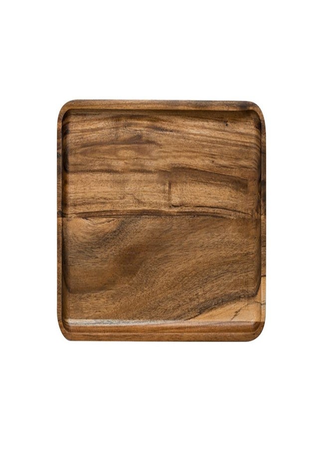 HomeImpel Wooden Platter, Wood Dinner Plates, Wooden Serving Tray, Wood Dish for Sweets Fruit Dessert Food Appetizer Dessert Salad Cookie - Image 1