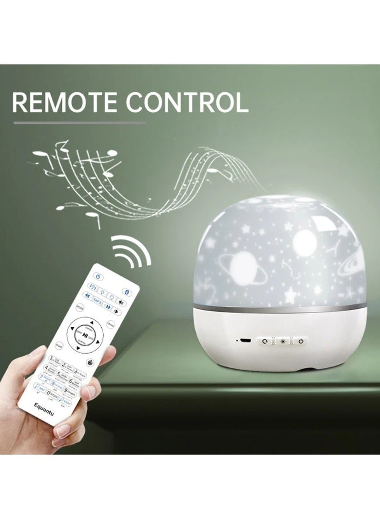 Bluetooth Speaker with Projection Lamp & Remote Control  Multifunctional Audio Player with Pre-loaded Content  Projects Ambient Patterns High-Quality Speaker - Image 2