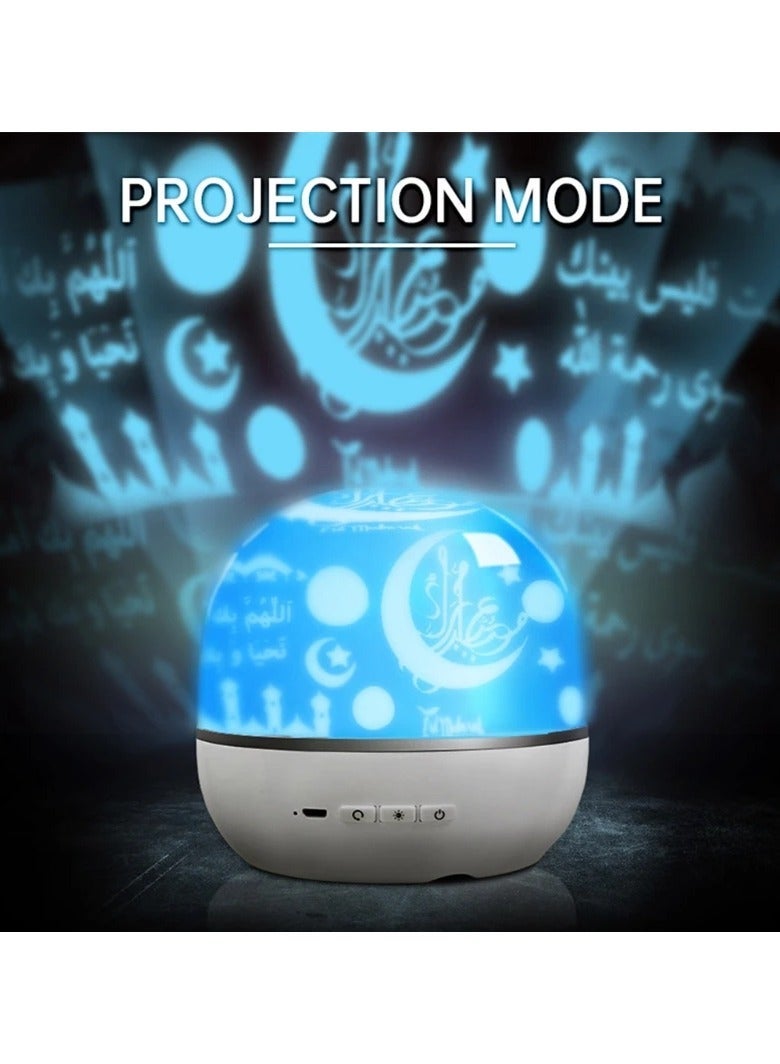 Bluetooth Speaker with Projection Lamp & Remote Control  Multifunctional Audio Player with Pre-loaded Content  Projects Ambient Patterns High-Quality Speaker - Image 3