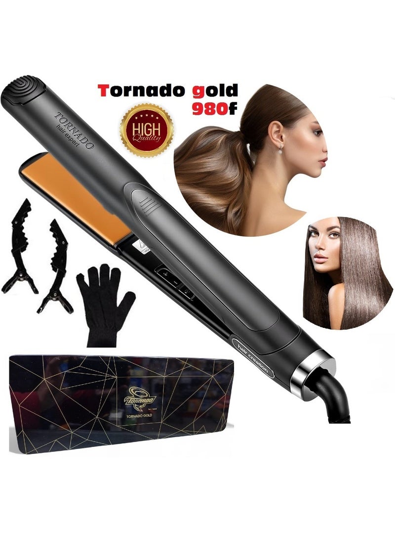 تورنيدو جولد مكواة شعر تورنيدو جولد الاحترافيه 2*1 علبه صفيح 980 درجه حرارة - Image 1