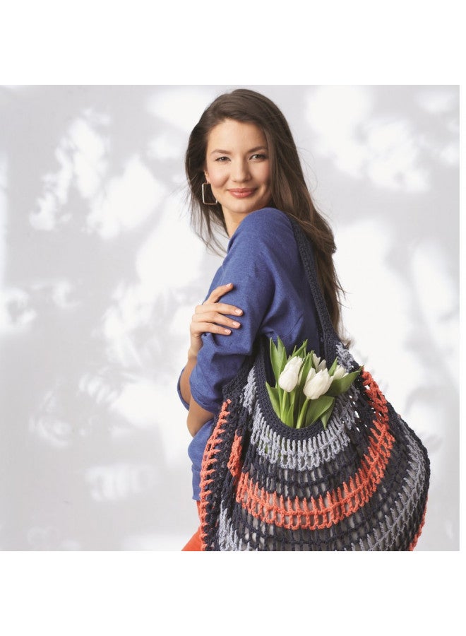 Lily Sugar 'N Cream The Original Solid Yarn, 2.5oz, Medium 4 Gauge, 100% Cotton - Indigo - Machine Wash & Dry - Image 5