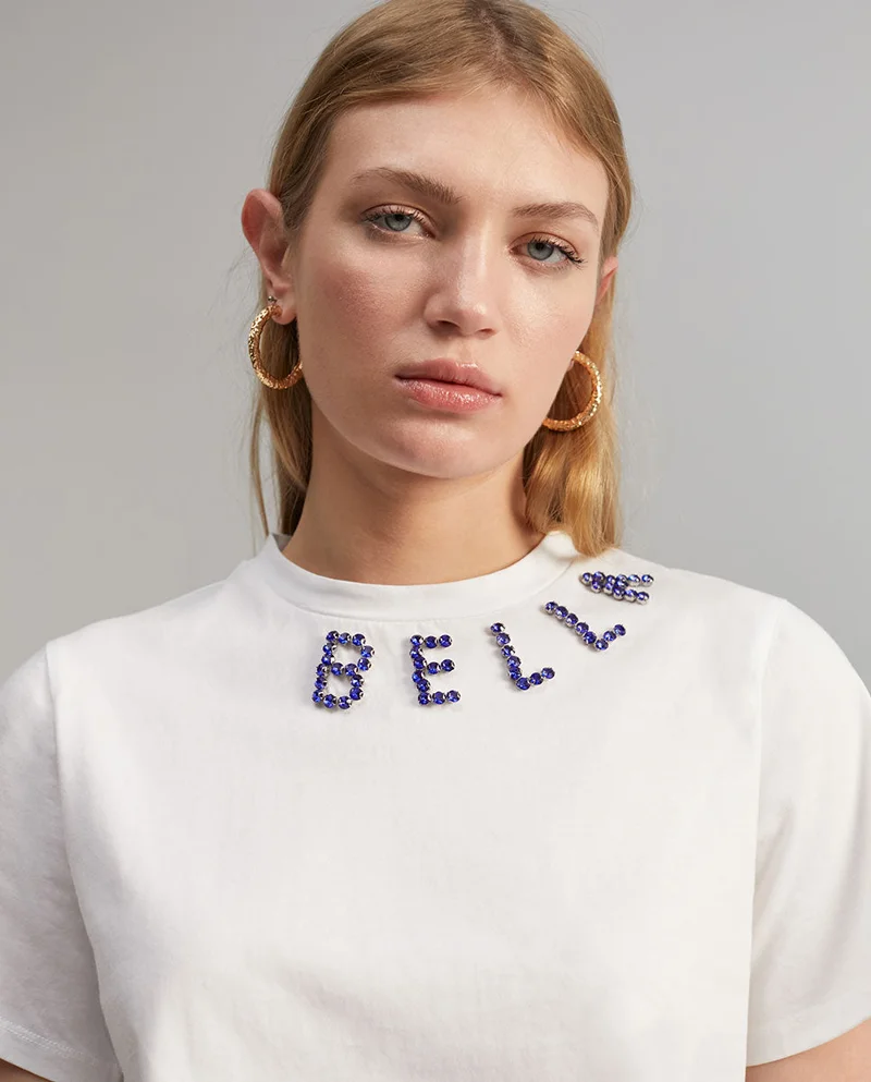 Lola Casademunt T-shirt with rhinestone detail
