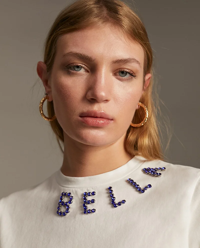 Lola Casademunt T-shirt with rhinestone detail