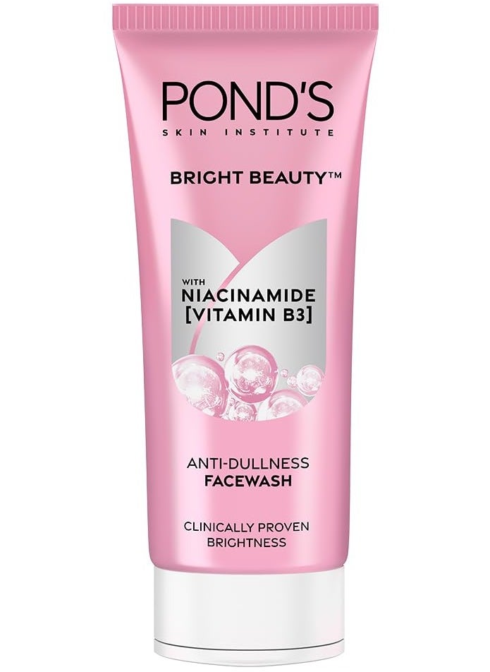Pond's - PONDS Bright Beauty Spot less Glow Face Wash With Vitamins Removes Dead Skin Cells & Dark Spots Double Brightness Action All Skin Types 100g - Image 1