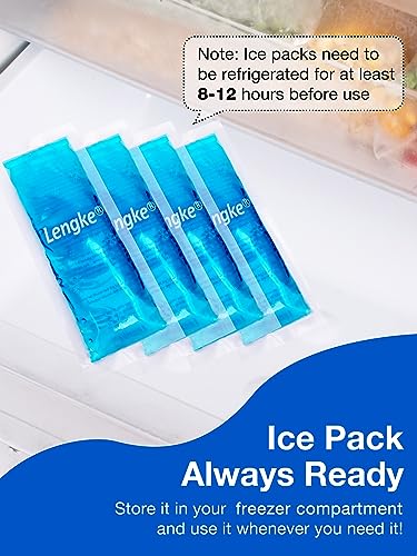 LengKe حزمة ثلج LengKe معتمدة من TSA 4 حزم حزم ثلج صغيرة قابلة لإعادة الاستخدام لحقيبة سفر مبردة للأنسولين - Image 5