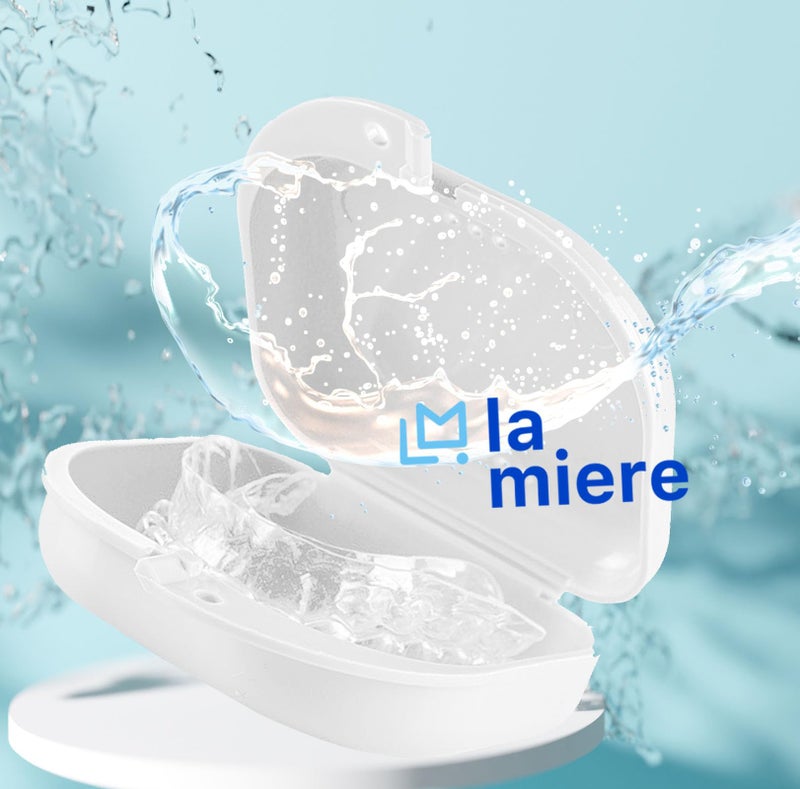 LA MIERE 1 Pcs Retainer Case with Vent Holes, Mouth Guard Case Denture, White - Image 2