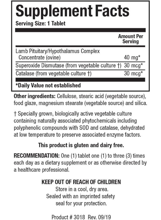 BIOTICS Research Cytozyme Pt Hpt Lamb Pituitary Hypothalamus Complex, Supports Function Of The Pituitary Gland And Hypothalamus, Adrenal Health, Brain Boost 180 Tabs - Image 2