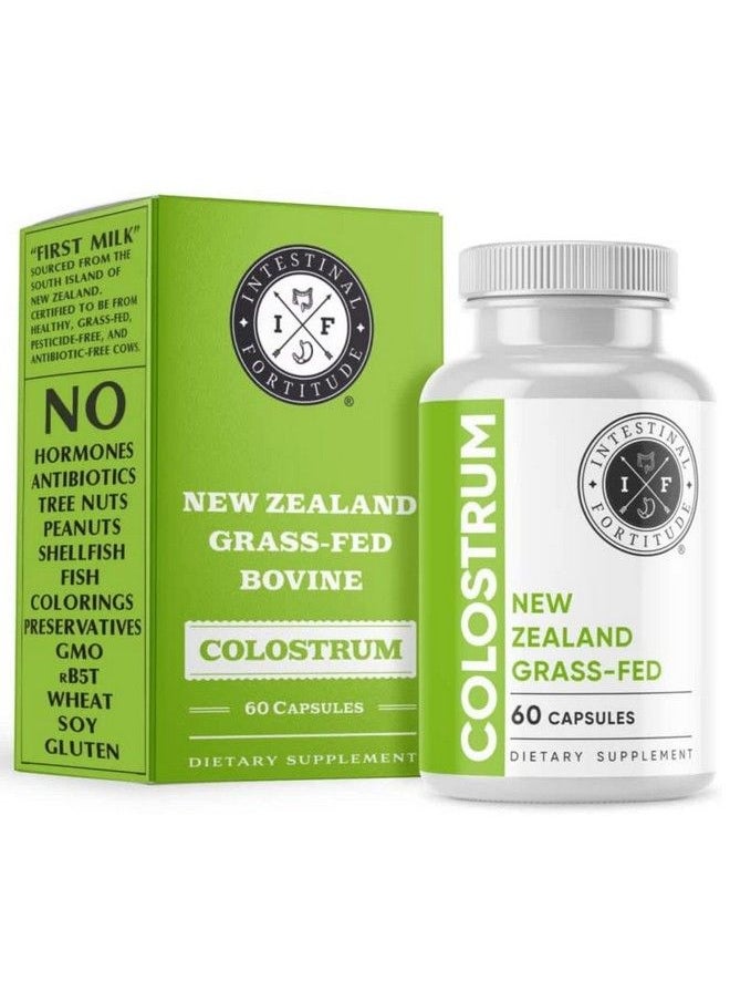 Intestinal Fortitude - Grass Fed New Zealand Cows Colostrum Capsules Optimal Gut Health And Immune Support Leaky Gut Ibd 500 Mg Capsules 60 Ct - Image 1