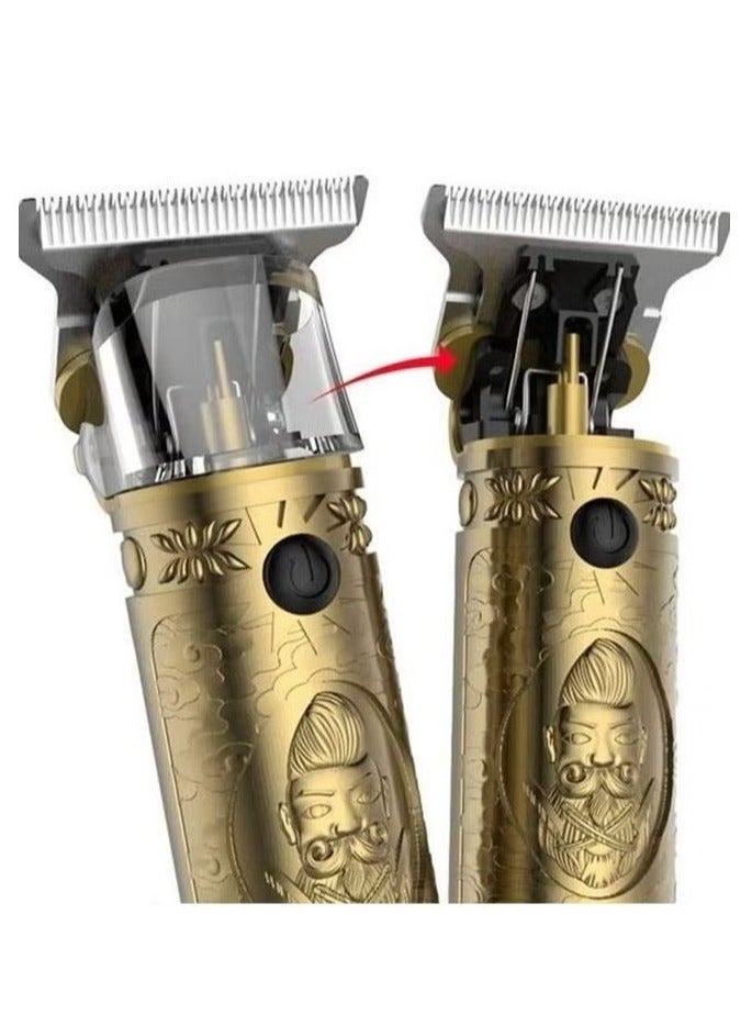 ماكينة حلاقة كهربائية، ماكينة حلاقة لحلاقة الشعر، مجموعة تشذيب اللحية ومقص الشعر، مجموعة ماكينة قص الشفرات الاحترافية، أدوات تشذيب ومقص، العناية الشخصية للحلاقة وإزالة الشعر، ماكينة تشذيب ذهبية - Image 2