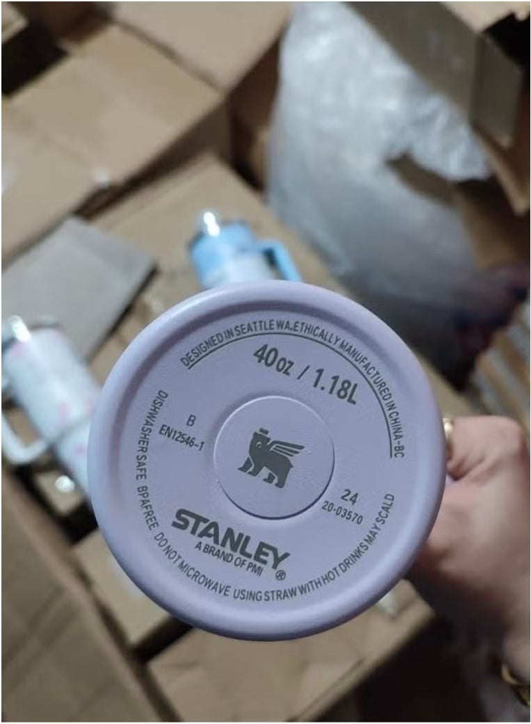 Stanley Quencher H2.0 FlowState™ 40oz Stainless Steel Vacuum Insulated Tumbler with Leak-Resistant Lid & Reusable Straw – Elegant Marble Design | Durable BPA-Free Eco-Friendly Travel Mug for Hot, Cold, or Iced Drinks | Perfect for Office, Gym & On-the-Go Hydration - Image 4