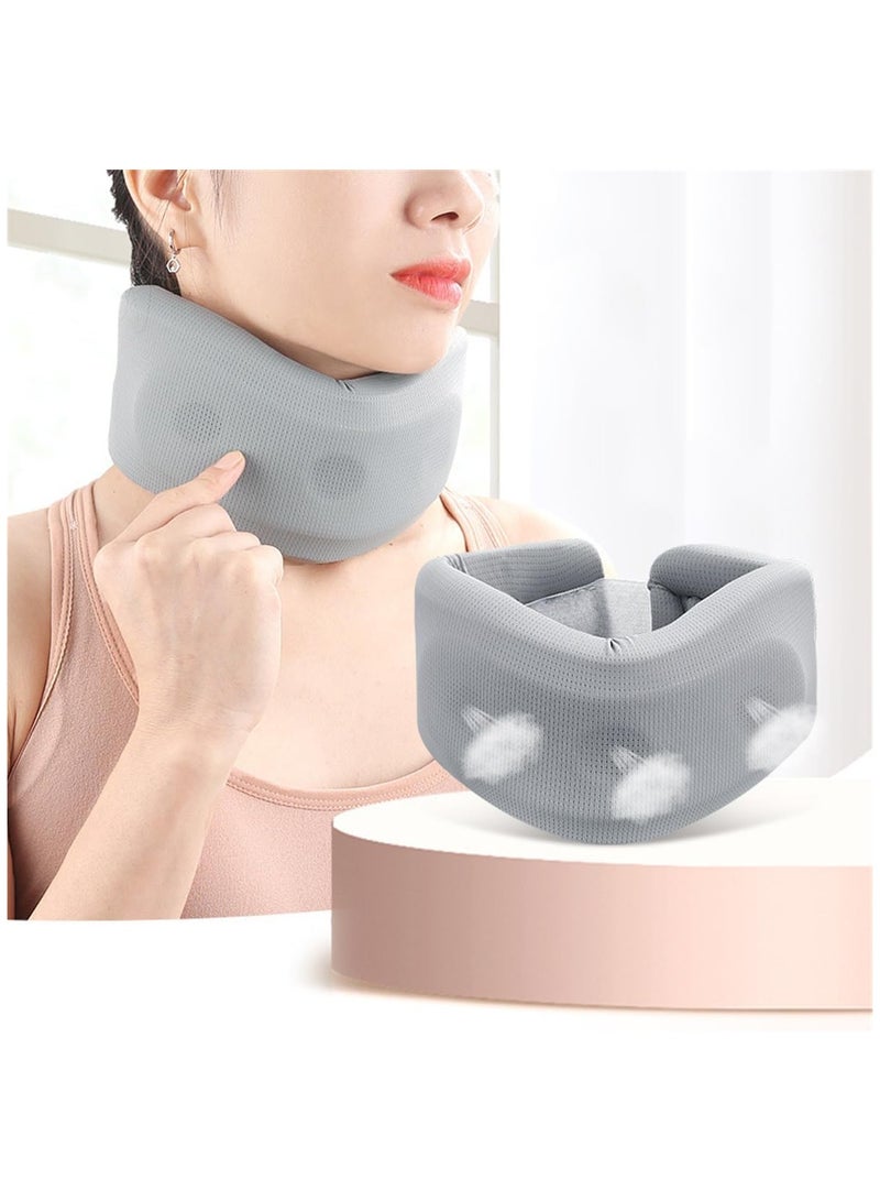 Neck Brace for Neck Pain and Support - Soft Foam Neck Brace Cervical Collar for Sleeping Breathable Neck Support Brace Wraps Keep Vertebrae Stable and Aligned for Women & Men, 1 Pcs, Gray - Image 1