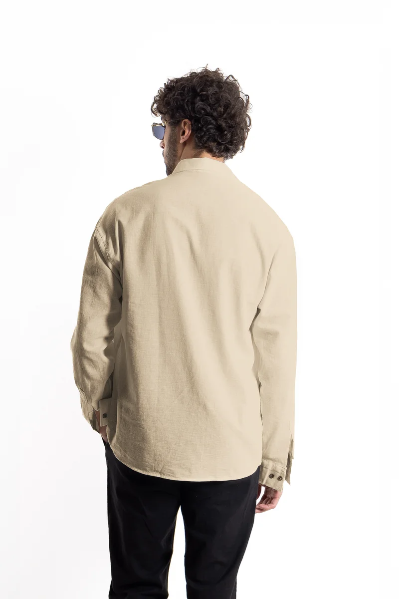 SHAPES LINEN BLEND OVERSIZED SHIRT