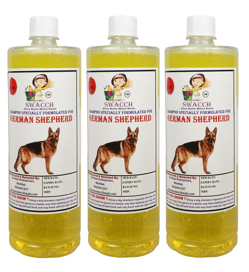 swacch German Shepherd Dog Shampoo + Paw Shape I Rubber Dog Toy for Training and Interactive I Durable & Safe I Combo Pack I 3 Litre Lemon - Image 2