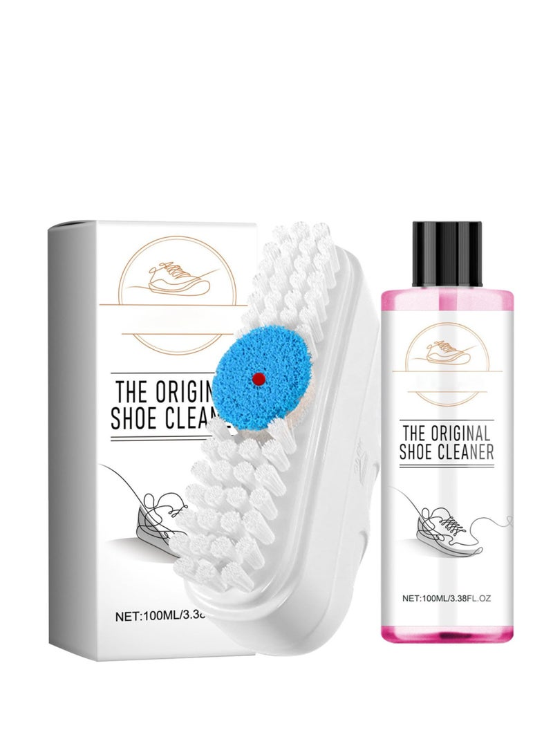 SOLARAE Sneaker Cleaning Set | Shoe Whitening Kit | Shoe Cleaning Tool | White Sneaker Cleaner Kit, Friendly Shoe Cleaner Sneakers White Foam, Brush and 1 Microfiber Towel for All Material - Image 1